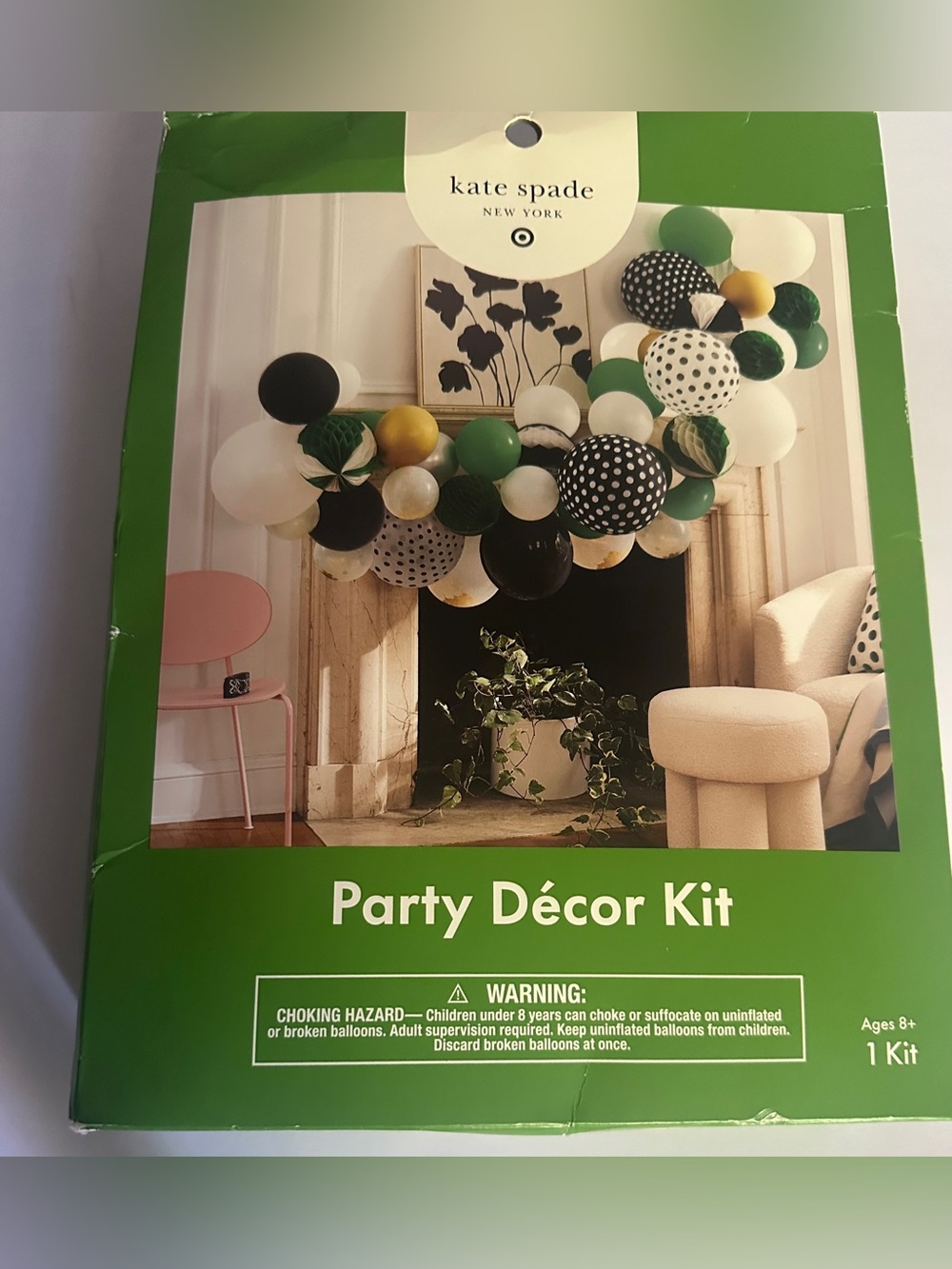 Kate Spade Green, Black & White Party Décor Kit